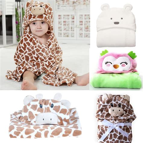 Soft3 Pattern Hooded Animal Baby Bathrobe Cartoon Baby Towel Character ...