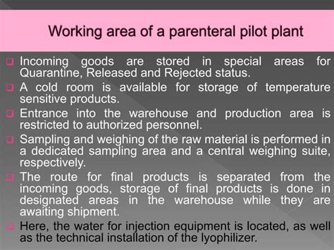 Pilot Plant Scale Up For Parenteral Dosage Form Ppt