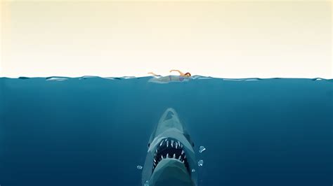 Shark Minimalism Art Wallpaper, HD Minimalist 4K Wallpapers, Images and ...