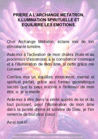 Pri Re L Archange M Tatron Archange Metatron Priere Archange