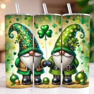 St Patrick S Gnomes Tumbler Wrap Bundle Oz Skinny Tumbler