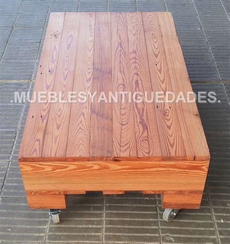 Mesa Ratona En Pinotea Modelo Pallet Con Ruedas MR104M