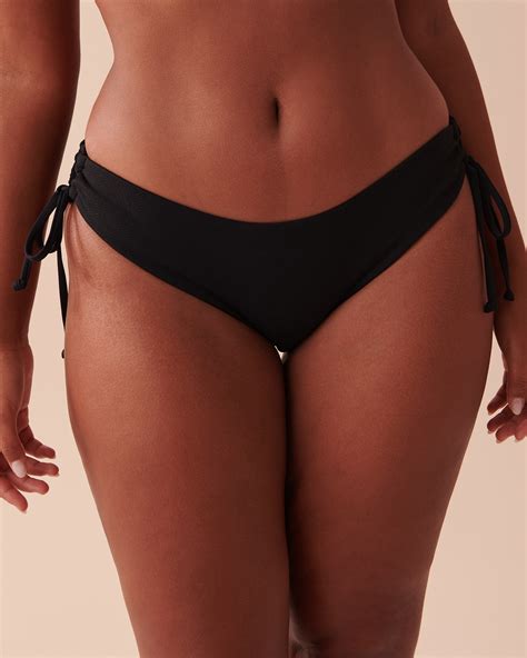 Bas De Bikini Cheeky Nou Textur En Fibres Recycl Es Noir La Vie