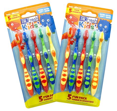 Dr Fresh Kids Extra Soft Toothbrushes Pack Of 2 Beauty