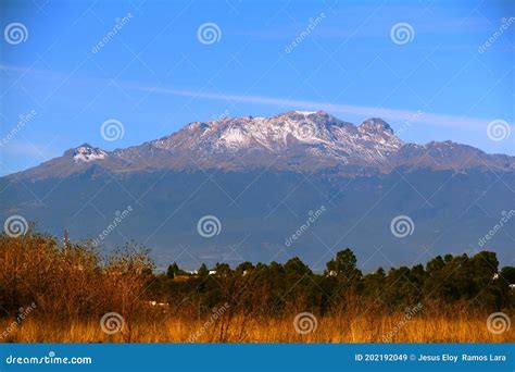 Iztaccihuatl Volcano View From Tlaxcala City Mexico Xvii Editorial