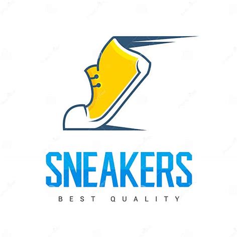 Speeding Running Sport Shoe Symbol Icon Or Logo Label Sneakers