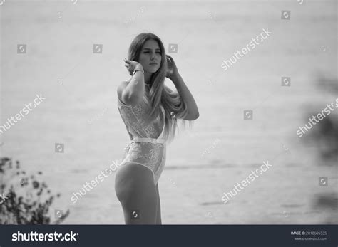Sensual Black White Portrait Girl Bikini Stock Photo 2018605535 Shutterstock