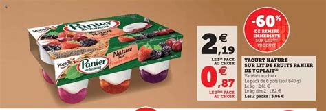 Promo Yaourt Nature Sur Lit De Fruits Panier De Yoplait Chez Hyper U