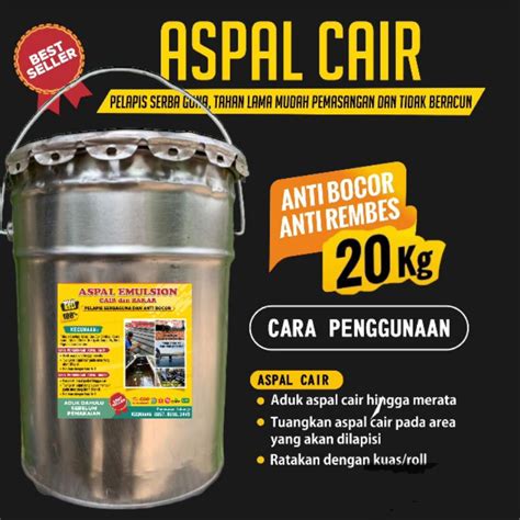 Jual High Quality Original Waterproofing Aspal Cair Kg Shopee