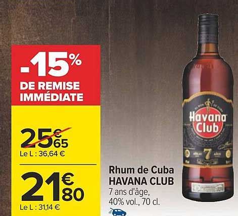 Promo Rhum De Cuba Havana Club Chez Carrefour Icatalogue Fr