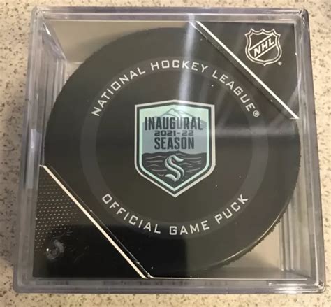 Seattle Kraken Inaugural 2021 22 Season Nhl Official Game Hockey Puck W