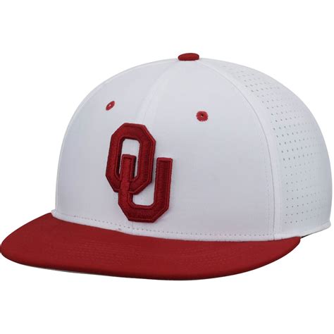 Nike Oklahoma Sooners Whitecrimson True Vapor Performance Fitted Hat