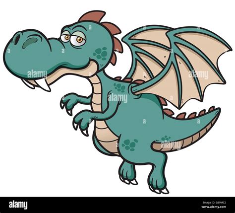 Vector Illustration Of Cartoon Dragon Stock Vector Image And Art Alamy