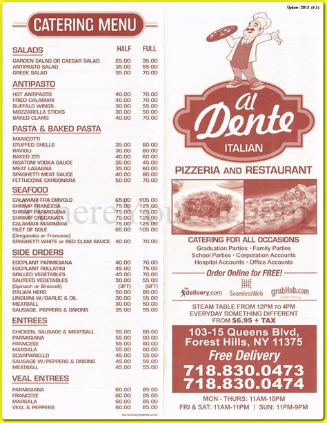 Al Dente Restaurant In Queens Menus And Photos