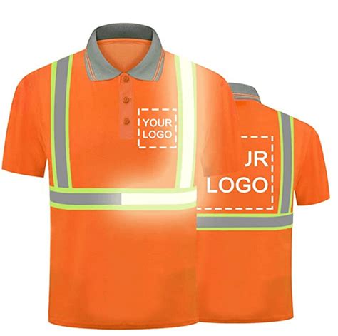 Polo Short Sleeve Shirt Hi Visibility Reflective Safety Custom Yoweshop