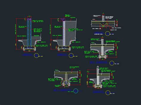 Detalles De Cimientos Fundaciones En Autocad Cad Kb Bibliocad