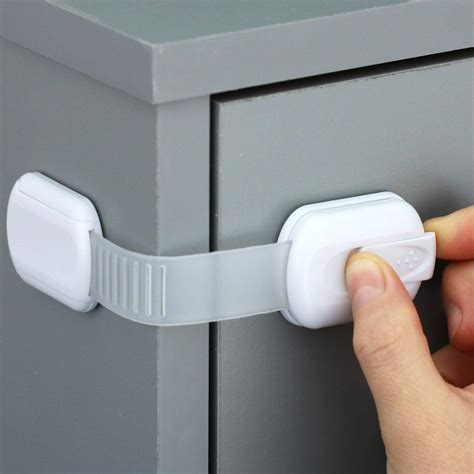 5 Pcs Child Safety Strap Locks Adhesive Baby Proof Cabinet