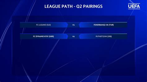 draw result    qualifying    uefa champions league