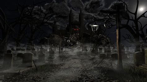 Graveyard Castle Scene 3d Model Cgtrader