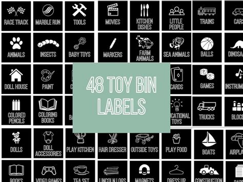 Toy Bin Storage Labels, Editable Toy Bin Storage Labels, Minimalist ...