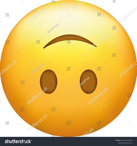 Upside Down Emoji Silly Emoticon Inverted Stock Vector (Royalty Free ...