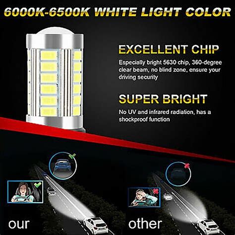 4 Pcs 9005 9006 LED Combo Headlight Bulbs High Low Beam Kit Xenon