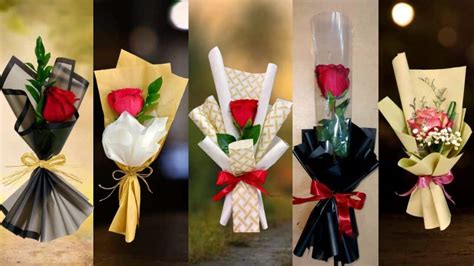 Top 10 Best Way Single Rose Wrapping Easy Flower Bouquet