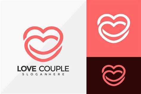 Love Couple Logo Design Brand Identity Logos Designs Vector