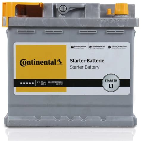 Continental Starterbatterie L1 55ah 540a 2800012019280 Günstig Online Kaufen