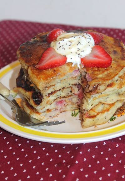 Strawberries And Cream Homemade Pancakes