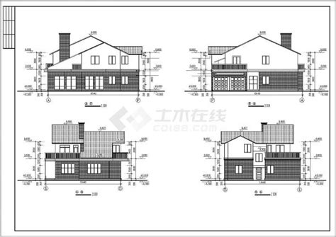 某现代度假景区多层别墅建筑全套方案设计施工cad图纸别墅建筑土木在线