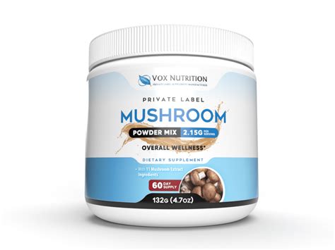 Private Label Mushroom Powder Vox Nutrition