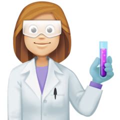 Cientista Mulher Pele Morena Clara Emoji