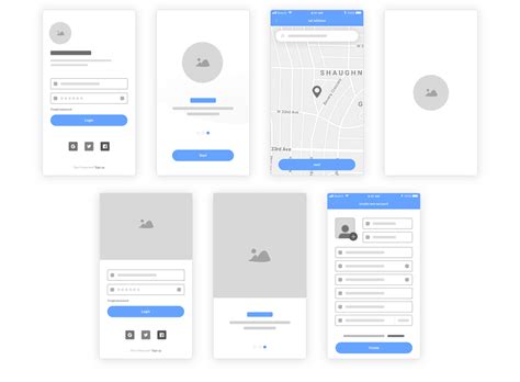 Free Wireframe Kit For Adobe XD Behance