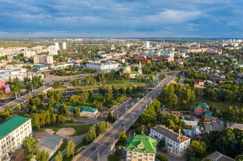 Aerial Panoramic View of Historic Center of Oryol or Orel City, Russia ...