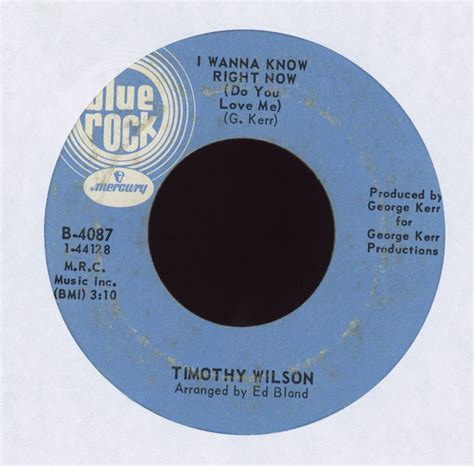 Timothy Wilson Love Is Like An Itching In My Heart On Blue Rock