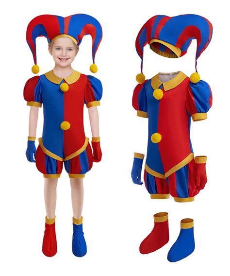 Ccjrlm Pomni Costume Kids Clown Costume Cosplay Costumes Halloween