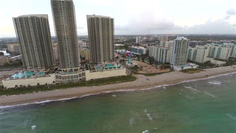 Aerial Footage Of Hallandale Beach Florida Stock Footage Video 5286764