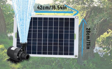 Rosvola Solarbrunnen für Draussen 12 V 50 W Solar Springbrunnen Für