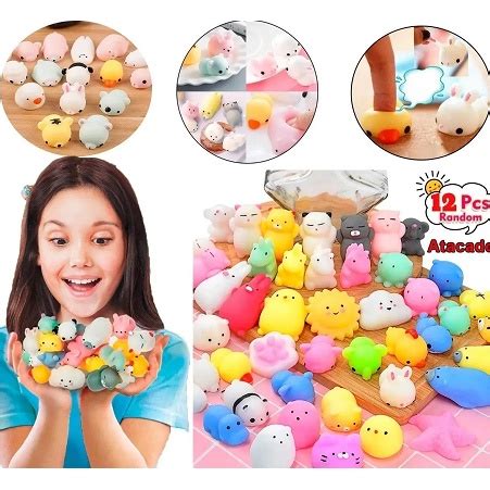 Kit Squishies Mochi Bichinho Macio De Apertar Tiktok Shopee Brasil