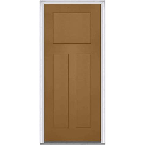 Mmi Door 36 In X 80 In Left Hand Inswing Craftsman 3 Panel Shaker