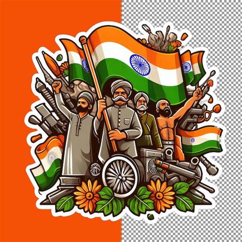 Premium PSD | Indian democracy icon sticker