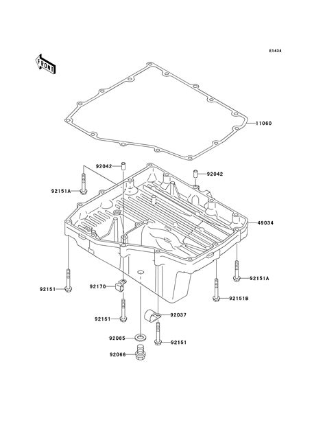 Carter Inferieur Pour Ninja Zx R Zx B F Noir Esprit Kawasaki