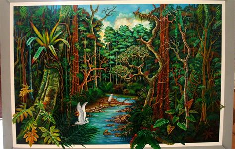 Selva Amazonica Aquarium Painting Landscape Paintings Naturaleza