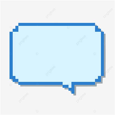 Blue Cyan Pixel Art Text Box Dialog Blau Pixel Kunst Pixel PNG Und