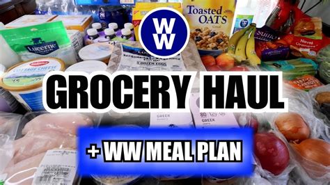 Healthy Ww Weekly Grocery Haul Plus Weight Watchers Meal Plan For The