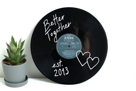 Disque Vinyle Peint Personnalisé Anniversaire Anniversaire Etsy