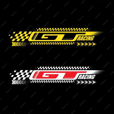 Premium Vector | GT sport race logo yellow and white