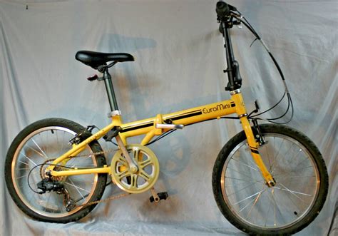 Euro Mini Campo Folding Bike Speed Wheel Yellow Foldable Usa