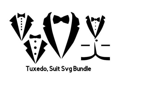 Tuxedo Svg Files For Cricut Bow Tie Bundle Suit Svg Shirt Etsy